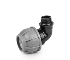 PN10 alkūnė PE vamzdžiams 32 mm / 3/4" išor.sr. Bradas