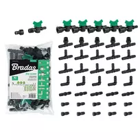 Priedų rinkinys Bradas lašelinio laistymo juostai 16 mm (42 vnt.)