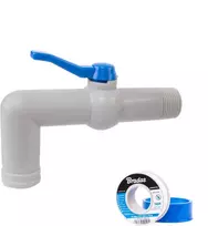 Rinkinys: čiaupas PP 90° 32mm žarnai Bradas