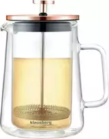 Zaparzacz Stūmoklinis kavos/arbatos virimo aparatas, stiklinis, vario spalvos, 0,60 l Klausberg