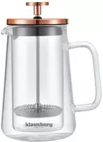 Zaparzacz Stūmoklinis kavos/arbatos virimo aparatas, stiklinis, vario spalvos, 0,35 l Klausberg