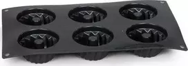 Patisse mini turbano formos 6 skyriai 29 x 17,5 cm silikono juodos spalvos