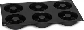 Patisse spurgos forma 29 x 17 cm juodas silikonas 6 skyreliai