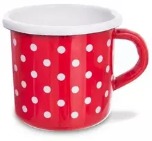 Orion Emaliuotas puodelis 400 ml raudonas