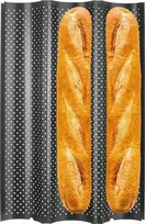Orion kepimo skarda baguetei 38 cm; Plieninė, nesvylančio paviršiaus, perforuota