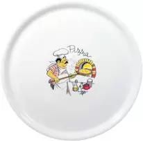 Duralex Tradicinė porcelianinė picos lėkštė, balta, skersmens. 31 cm - rinkinyje 6 vnt.
