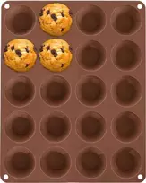 Orion Silikoninė kepimo forma keksiukams, 20 mini keksiukų, oranžinė