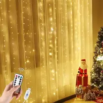 Led užuolaida 3x3, 300 led šiltai balta