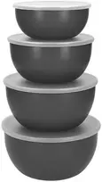 KitchenAid virtuvės dubenys su dangteliais, 4 vnt