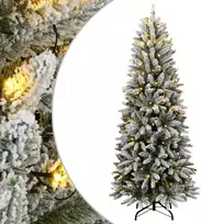 Dirbtinė Kalėdų eglutė su 300 LED lempučių ir sniegu, 240cm