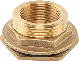 Jungtis vid.sr. 1/2" – išor.sr. 3/4" su veržle vid.sr. 3/4" ir tarpine Bradas, žalvaris