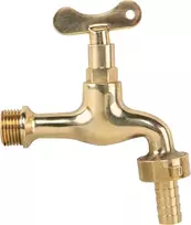 Čiaupas 1/2" išor.sr., su išėjimu 3/4" ir jungtim 13mm žarnai Bradas, žalvaris