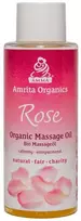 Raminantis kūno masažo aliejus Rose, Amrita Organics, 100ml