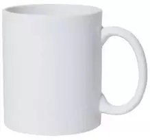 Puodelis porcelianinis kavai 300ml baltas tiesios formos