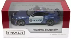 KINSMART Automobilio modelis 2024 Ford Mustang Dark Horse (Police/Firefighter), scale 1:38