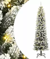 Dirbtinė Kalėdų eglutė su 300 LED lempučių ir sniegu, 210cm