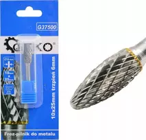 Geko Freza metalui kieta 10x25mm, kotas 6mm