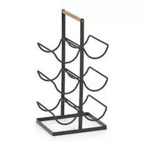 Metalinė vyno lentyna, 6 stipinų, 46 cm, juoda, ZELLER