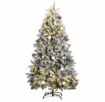 Kalėdų eglutė su šarnyrinėmis šakomis/LED/žaisliukais, 270cm