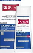 BIOBLAS plaukų šampūnas su cinko ir mentolis nuo 360ml nuostolių