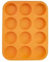 Orion Silikoninė Keksiukų Kepimo Forma Oranžinė 12 Vnt.