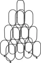 Home Styling Collection Vyno lentyna 9 butelių juoda metalinė 36x56 cm