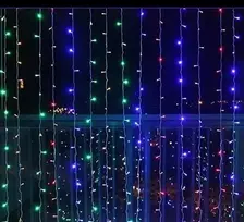 Užuolaida 300 LED, 3x3 m, spalvota