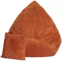 Sėdmaišis su pagalve Mega Lincoln L, 80x105 cm, rudos plytų spalvos