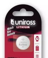 Uniross Batteries Uniross U1CR2016, Vienkartinė baterija, CR2016, Ličio, 3 V, 1 vnt., Sidabras