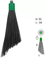 BRU-PLAS PP lauko šluota, 52cm (be koto)