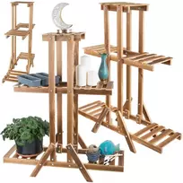 Medinis trijų lygių gėlių stovas 98 cm