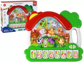 Lean Toys Vaikiškas pianinas su gyvūnais ir anglų kalbos mokymosi funkcija