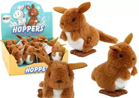 Lean Toys Prisukamas pliušinis žaislas Kengūra