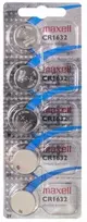 Maxell 18586600, Vienkartinė baterija, CR1632, Cinko-mangano dioksidas (Zn/MnO2), 3 V, 5 vnt., 140 mAh