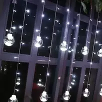 Pakabinama LED burbulinė girlianda, šaltai balta 2.5 m WSI-1007W