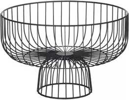 Secret De Gourmet Vaisių krepšelis su pagrindu, metalinis, 28 cm, juodas
