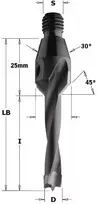Grąžtas medienai CMT; S=M10/30°; D=5x50 mm