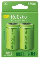Įkraunami elementai GP RECYKO D, 5700 mAh, 2 vnt.