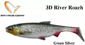Masalas Savage Gear 3D River Roach Žalias Sidabrinis 3 vnt 12 cm 17 g