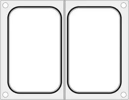 Forma CAS CDS-01 sandarikliui dviem padėklams, konteineriams 178x113 mm - Hendi 805350