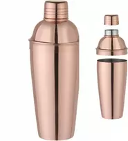 Bar Up 3 dalių barmeno plaktuvas gėrimams ir kokteiliams Cobbler 0,8 l - varinis