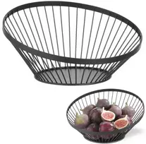 Krepšelis, vielinis vaisių dubuo, juodas su matine danga, skersmuo. 280 mm – Hendi 427088