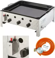 MEVA Dujinė keptuvė PELVIS 10 kW 3 degiklių dujinė grilis su keptuve