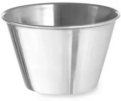 Ramekin dubuo, indas padažams ir dips, nerūdijančio plieno, skersmuo. 93 mm 12 vnt 230 ml - Hendi 400050