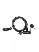 Masterlock MASTER LOCK Susisukanti trosinė dviračio spyna juodu apvalkalu su 2 raktais ir laikikliu