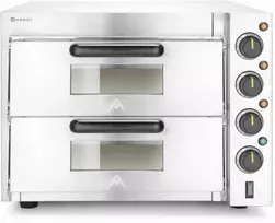 Dviejų kamerų picos orkaitė 2 didelėms picoms 3000 W 230 V - Hendi 220283
