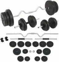 Štangos ir hantelių rinkinys, 60 kg