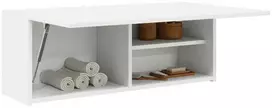 Sieninė vonios kambario spintelė, baltos, 80x25x30cm, mediena