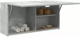 Sieninė vonios kambario spintelė, betono pilka, 80x25x40cm