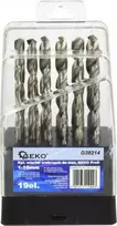 Grąžtas Geko gręžtuvas Sidabrinis DRILL DRILL SET FOR MET.GEKO 1-10MM/19PCS (5/50) G38214 GEKO